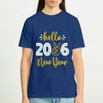thumbnail image 5 of 2026 Happy New Year T-Shirt Dark Blue 2026 T-Shirt, Festive Party Tee For New Year Celebration, Casual Holiday Top For Women And Men L, 5 of 5