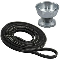 341241 Dryer Belt & 8066184 Motor Pulley for Whirlpool Kenmore Dryers, Replace Part Number PS11744884, W10290525, WP8066184VP, AP6011686, 8578565, W10299847, 3389627, 694871