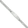 thumbnail image 1 of 14k WG Figaro Link Soft Diamond Shape ID Bracelet (Weight: 8.98 Grams, Length: 8 Inches), 1 of 3