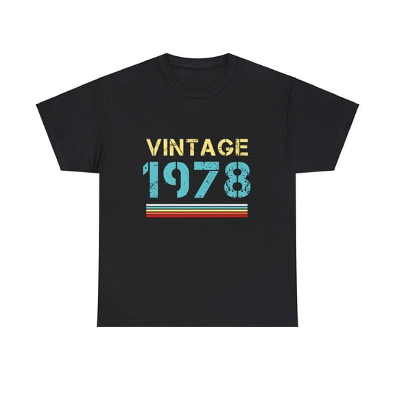 Vintage 1978 T Shirts for Men Retro Funny 1978 Birthday Mens Tshirts for Men Big and Tall