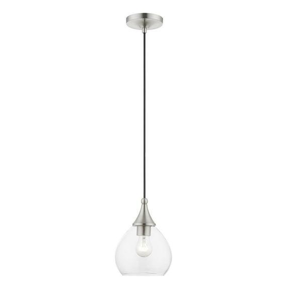 Livex Lighting, 46501-91, Catania, Mini Pendant, Brushed Nickel