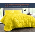 thumbnail image 2 of SGI Microfiber Comforter Set Alaskan King Size Yellow Pinch 3 Piece, 2 of 5