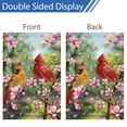 thumbnail image 4 of VOCHIC Spring Cardinal Garden Flag Spring Summer Magnolia Flower Garden Flags 12x18 Inch Double Sided Burlap Red Bird House Welcome Flag for Holiday Farmhouse Yard Outdoor Decor(ONLY FLAG), 4 of 7