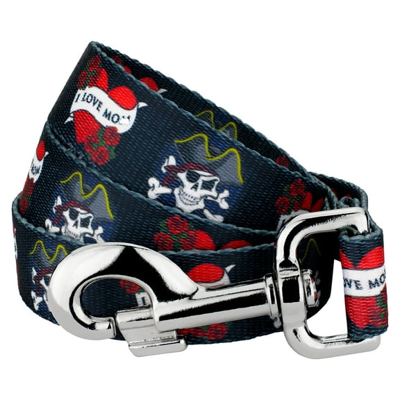 Country Brook Design - 1 inch I Love Mom Dog Leash - 4 Foot