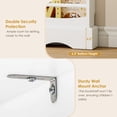 thumbnail image 5 of Homfa 4-Tier Book Shelf, White Kid's Bookshelf,E1 MDF Storage Bookcase with Safe Rounded Edges, Anti-Tip Open Shelving Unit for Nursery Playroom Bedroom, 5 of 7