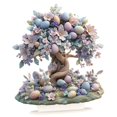 thumbnail image 2 of Huevos de Pascua Decoración de conejo Adorno de conejito Placa de escritorio acrílica decorativa 2D para Estilo a, 2 of 9