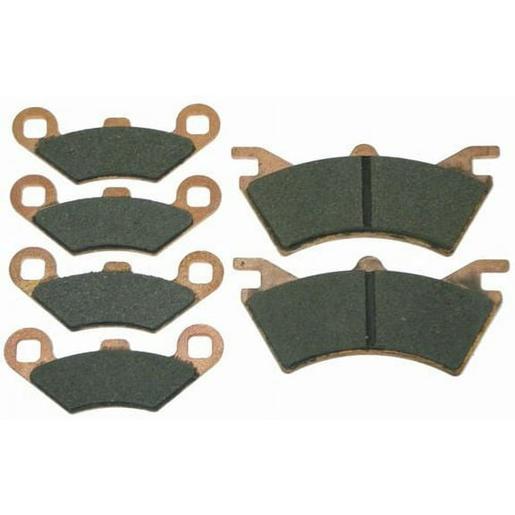 Front & Rear Brake Pads Semi-Metallic 2000-2008 fits Polaris Sportsman 500 6x6