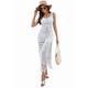 thumbnail image 3 of Vestido Holgado de Punto para Mujer, Color Gris, Talla S, 3 of 10
