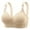 Beige, variant on Gyexs Women's Jacquard Lace Soft Cup Wireless Tri Top Bra Comfortable Support Bras for Women, , Size 44