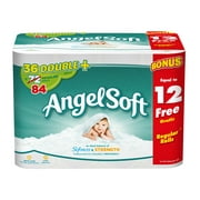 Angle View: Angel Soft Toilet Paper, 36 Double Rolls, Bonus Pack