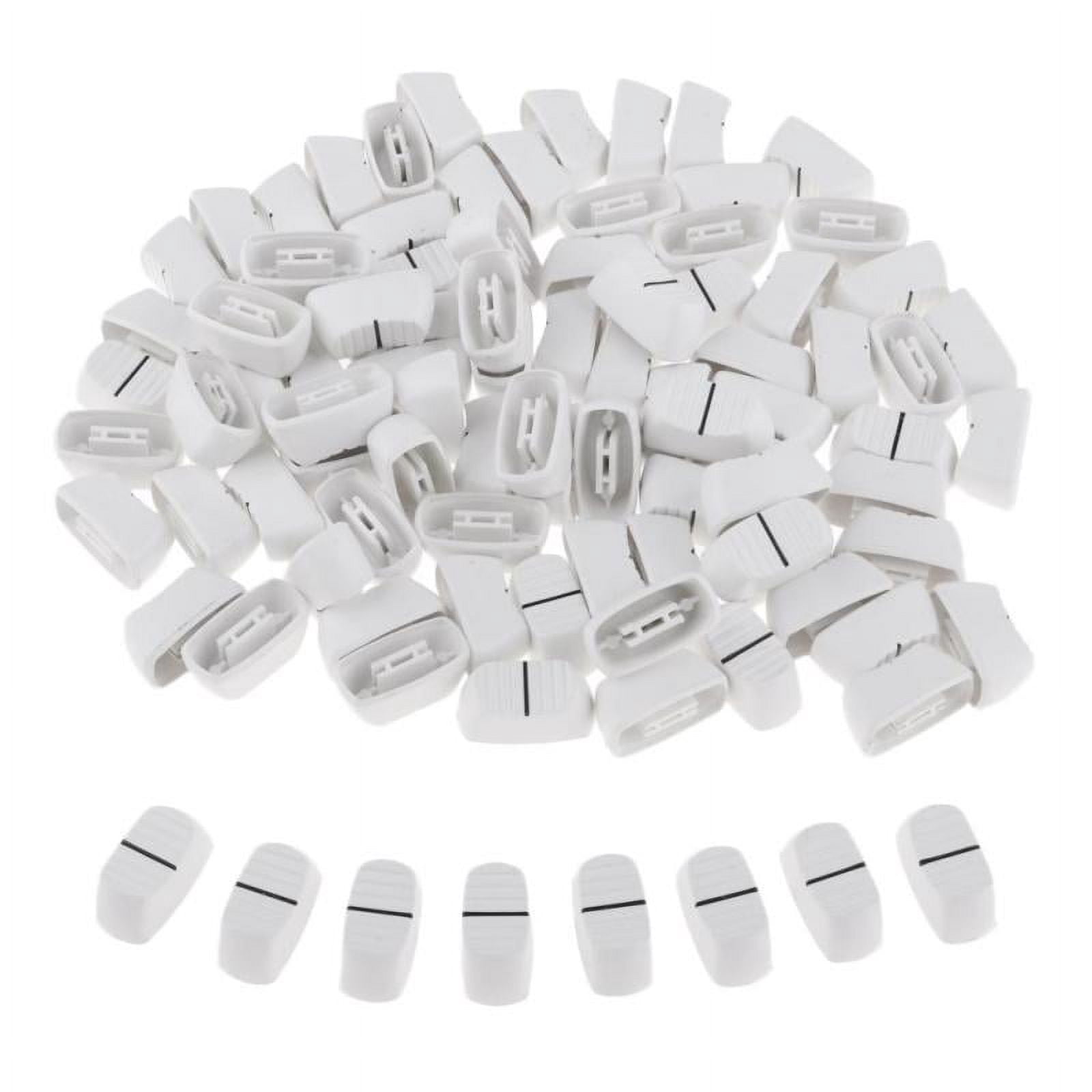 100pcs 4mm Fader Knob Cap Touch Sensitive Slider Ribbed Mixer Desk Switch Knob Cap