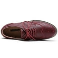 thumbnail image 5 of DADAWEN Women's Platform Flats Shoes Lace up Square Toe Oxfords Burgundy Casual Shoes for Ladies 5 US, 5 of 6