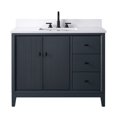 thumbnail image 2 of Vanity Art 42" Bathroom Vanity with Sink and Engineered Marble Top, Freestanding Storage Cabinet with 2 Drawers, 1 Shelf and Flip Down Tray, 2 of 8