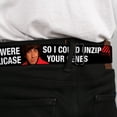thumbnail image 4 of The Big Bang Theory Belt, Seatbelt Buckle Belt, Howard Double Helix I Wish I Were DNA Helicase Black, 34 to 52 Inches, 4 of 9