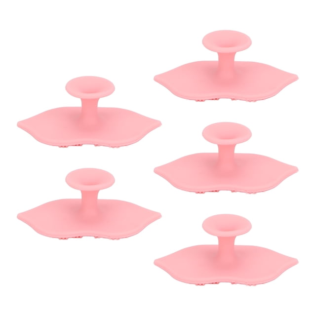 Silicone Exfoliating Lip Brush, Deep Clean Sucking Disc 5 PCS Soft Lip Scrub Brush Gentle for Home