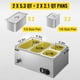 thumbnail image 1 of Calentador de alimentos comercial VEVOR de 110 V, 2x1/3GN y 2x1/6GN, baño María, 1 of 9