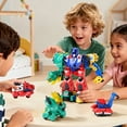 thumbnail image 6 of Dimoarch Magnetic Dinosaur Transforming Robot Toys for Boys Girls Age 3 4 5 6 7 8, 6-in-1 Dino Construction Trucks for Kids, Magnetic Car Toys, STEM Educational Building Toys Birthday Gift, 6 of 11