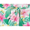 thumbnail image 3 of Beezizac Girls' Short Sleeve Pajama Set All-Over Lily Flower Leaf Print Bow Tie Ruffled Trim Soft Kids Sleepwear Size 12, 3 of 7