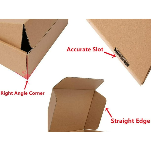 Generic Corated Cardboard Shipping Boxes, 100x100x53mm (4X4X2) Small Parcel Boxes, Packaging Mailing Boxes For Business