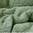 thumbnail image 5 of Sage Green  Cotton Quilt California Cal King Size Bedding Sets with Pillow Shams,Oversized Lightweight Soft Bedspread Coverlet, Cozy Bed Cover for All Season, 3 Pieces, 5 of 6