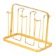 thumbnail image 2 of Estante para secar tazas, soporte para botellas de vidrio, antideslizante, 6 ganchos, soporte para tazas de café, organizador de vasos de vidrio para Dorado, 2 of 10