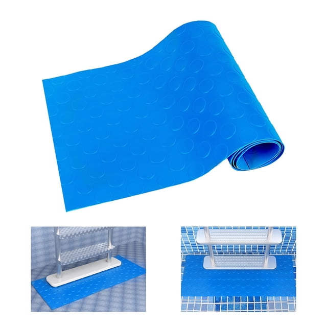 Pool Ladder Mat Swimming Pool Step Mat with Non-Slip 3 Texture for Summer Protective Ladder Pad for Above Ground Pools Liner and Stairs Durable & Long-Lasting