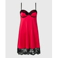 thumbnail image 4 of Satin Opulent Lace Slip in Crimson, 4 of 5
