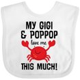 thumbnail image 3 of Inktastic Gigi and Poppop Love Me Crab Boys or Girls Baby Bib, 3 of 4