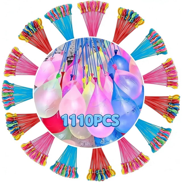 1110 Piezas Globos de Agua Mágicos, Globo de Agua Autosellante, Llenado Rápido, Juguetes de Agua Coloridos Globos de Agua para Exteriores, Adecuado para Piscina, Playa, Césped, Fiestas Acuáticas