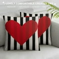 thumbnail image 3 of CMMY AVOIN Love Heart Throw Pillow Cover, Holiday Valentine's Day Mother's Day Anniversary Wedding Cushion Case Decoration for Sofa Couch Living Room, 3 of 5