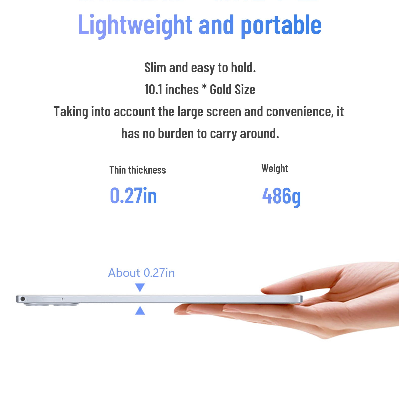 HOMBOTI Tablet Android 9.0 Operating System 10.1-inch HD Display Octa Core Processor 4GB RAM and 32GB ROM Expansion Support Built-in WiFi Bluetooth GPS Tablet - White