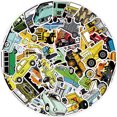 thumbnail image 2 of Pegatinas, 50 unidades por lote, vinilo especial para vehículos, graffitis impermeables, 2 of 2