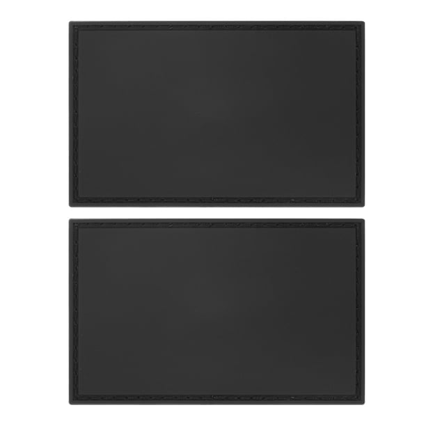 Uxcell 2-Pack Parche en Blanco de Bandera Negra Sólida, Parches Rectangulares de 3.1" x 2" Color Puro para Banderas de DIY para Ropa