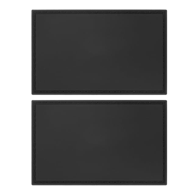 Uxcell 2-Pack Parche en Blanco de Bandera Negra Sólida, Parches Rectangulares de 3.1" x 2" Color Puro para Banderas de DIY para Ropa