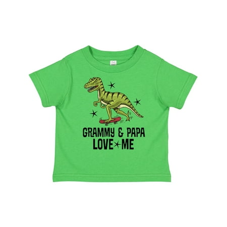 

Inktastic Grammy and Papa Love Me Dinosaur Grandson Gift Toddler Boy Girl T-Shirt