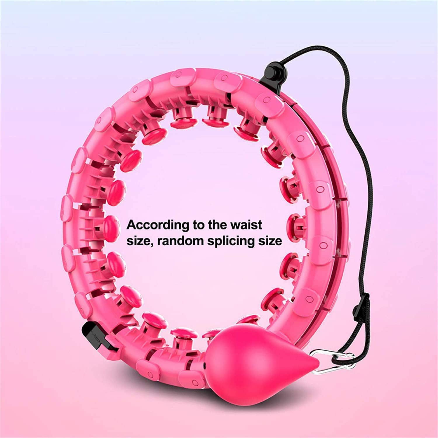 Smart 24 Sections Detachable Adjustable Auto-Spinning Ball Hoola Hoop Non-Fall Exercise Hoops Smart Weighted Hoola Hoop 2 in 1 Fitness Weight Loss Massage Suitable For Adults And Children. Hula Hoops For Adults Weight Loss 