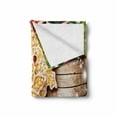 thumbnail image 2 of Christmas Soft Flannel Fleece Blanket, Cookies and Candy Canes on Wooden Tree Board Winter Table Spread Season Elements, Cozy Plush for Indoor and Outdoor Use, 50" x 60", Multicolor, by Ambesonne, 2 of 6
