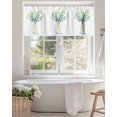 thumbnail image 4 of Eucalyptus Leaf Valances for Windows Vintage Green Leaf Plant Valance Rod Pocket Light Filtering Short Window Treatments Curtains for Kitchen Bathroom Living Room Bedroom, 1 Panel, 42 x 18 Inch, 4 of 7