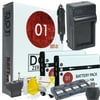 2x DOT-01 Brand 1200 mAh Replacement Olympus LI-70B Batteries and Charger for Olympus VG-110 Digital Camera and Olympus LI70B Accessory Bundle