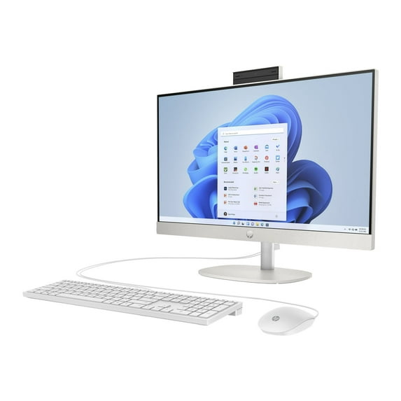 Restored HP 24-cr0116 23.8" FHD All-in-One PC Intel Processor N200 4GB RAM 128GB SSD Windows 11 Home, Shell White (Refurbished)