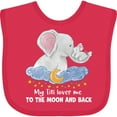 thumbnail image 3 of Inktastic My Titi Loves Me to the Moon and Back Elephant Family Boys or Girls Baby Bib, 3 of 4