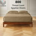 thumbnail image 2 of 24-INCH EXTRA DEEP POCKETS -California King Egyptian 800-TC Cotton 6-PC Sheet Set with 1 Fitted Sheet, 1 Oversized Flat Sheet 4 Pillowcases - Taupe, 2 of 7