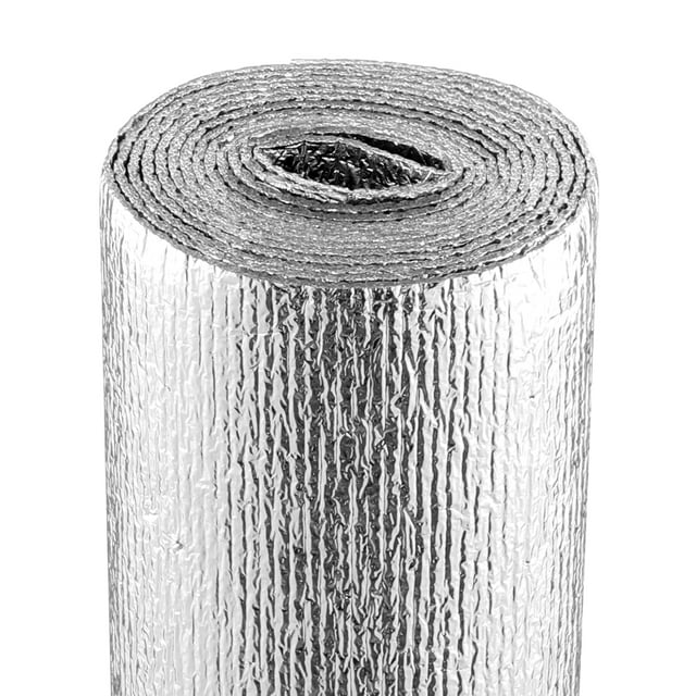 VEVOR Rouleau d'Isolation Réfléchissant Double Noyau en Mousse Barrière Radiante 48 Po x 10 Pi