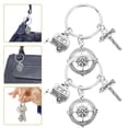 thumbnail image 3 of FRCOLOR Camping Keychains 2pcs Compass and Sign Design Keyring Souvenir Key Holder Camping Theme Keychains Pendant Camper Gift Key Rings Craft Ornaments,2.36"X0.98"X0.08", 3 of 5