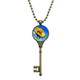 thumbnail image 1 of Girasoles Azul cielo Sunshine Flower Llavero Collar Colgante Bandeja Cadena Embellecida Unbranded M, 1 of 3