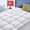White·, variant on California King Mattress Topper with Headrest, 1000GSM Extra Thick & Cool Plush Cover, 8-21 Inch Deep Pocket, Premium Fiber Filled, Fitted Fluffy Bed Sheet, White