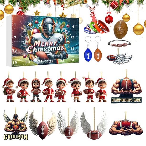 24 Days Of Christmas Countdown Calendar Advent Rugby para Niñas
