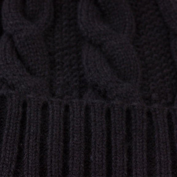 Yuanlong Womens Pompom Beanie Hat Cable Knit Thick Lined Stretchy Winter Skull Cap Soft Warm Casual Outdoor Skiing Headwear