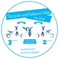 thumbnail image 6 of Chillafish Bunzi Gradual Balance Bike and Tricycle,6 inches, 2-in-1 Ride on Toy for 1-3 Years Old, Silent Non-Marking Wheels, Blue, 6 of 9