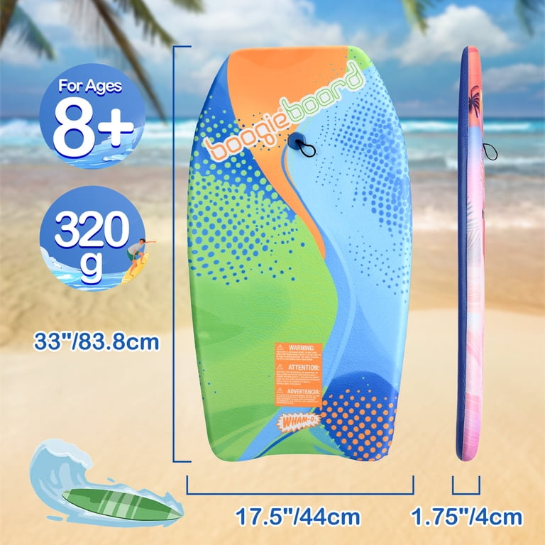 Wham-O 2 Pack 33 Inch Boogie Board, Body Board Lightweight with